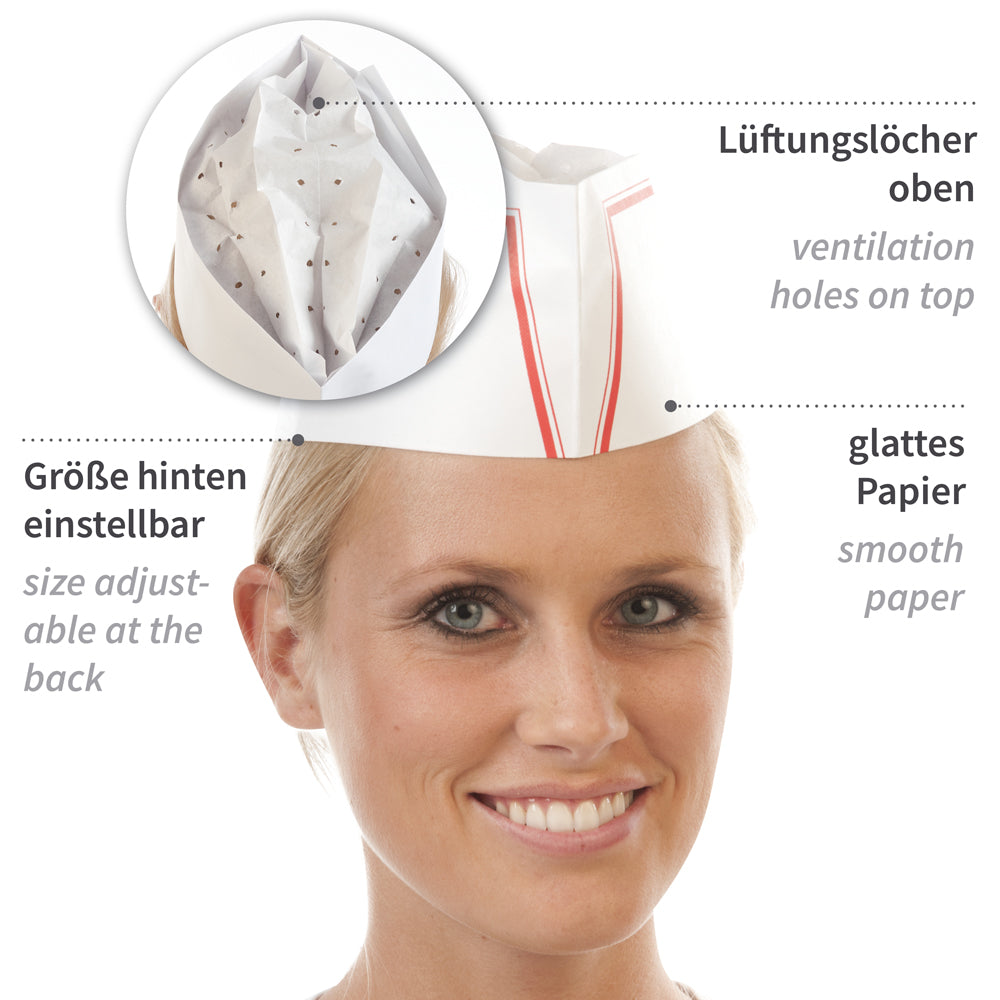 Schiffchen Service | Papier - weiß-rot