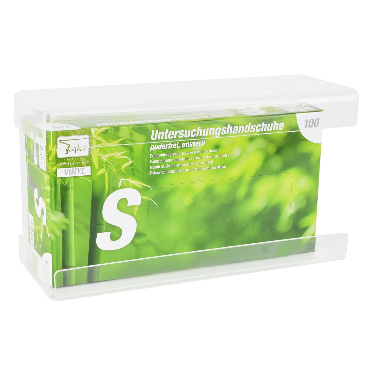 Transparenter Handschuhspender