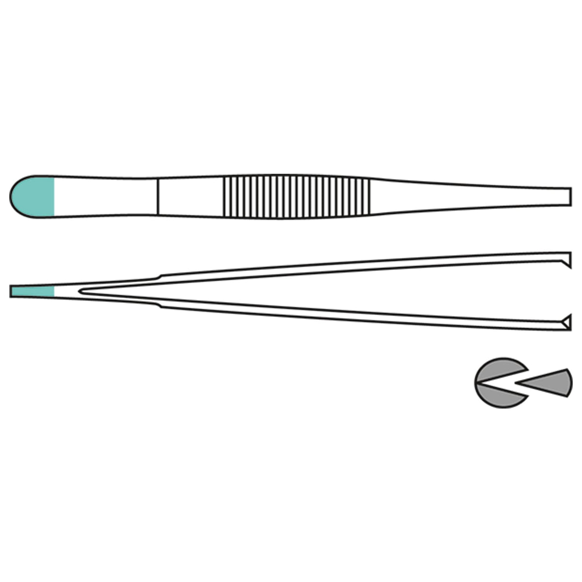 Chirurgische Standard-Pinzette, gerade, 14cm