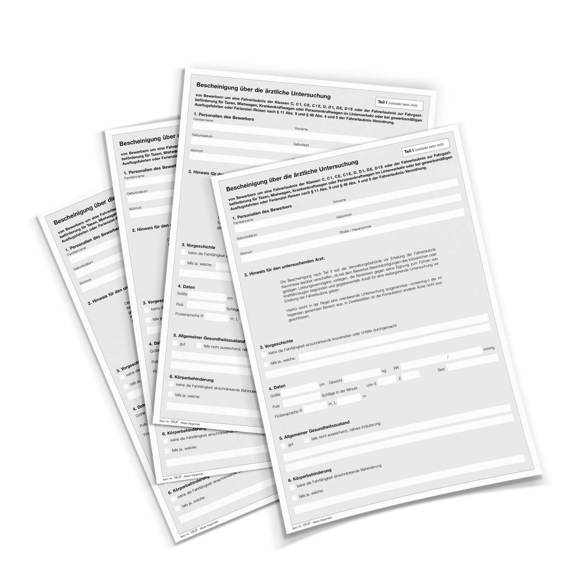 Bescheinigung für ärztliche Untersuchung