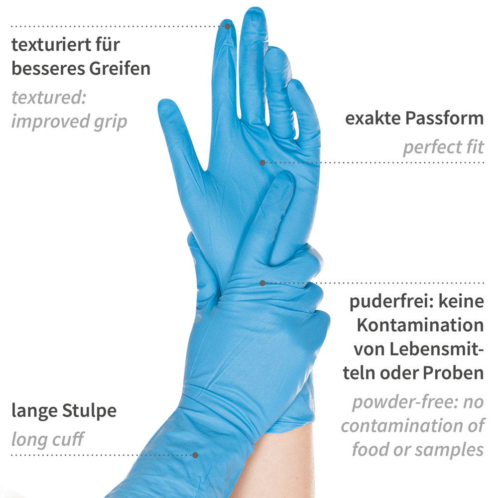 Chemikalienschutzhandschuhe Super High Risk | Nitril - blau