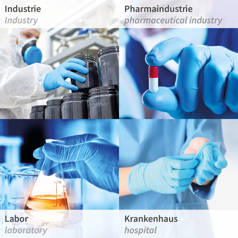 Chemikalienschutzhandschuhe Super High Risk | Nitril - blau