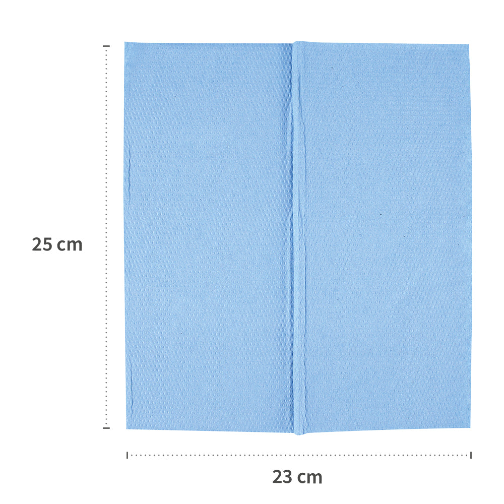 Papierhandtücher, 2-lagig | Recyclingpapier, V/ZZ-Falzung - blau
