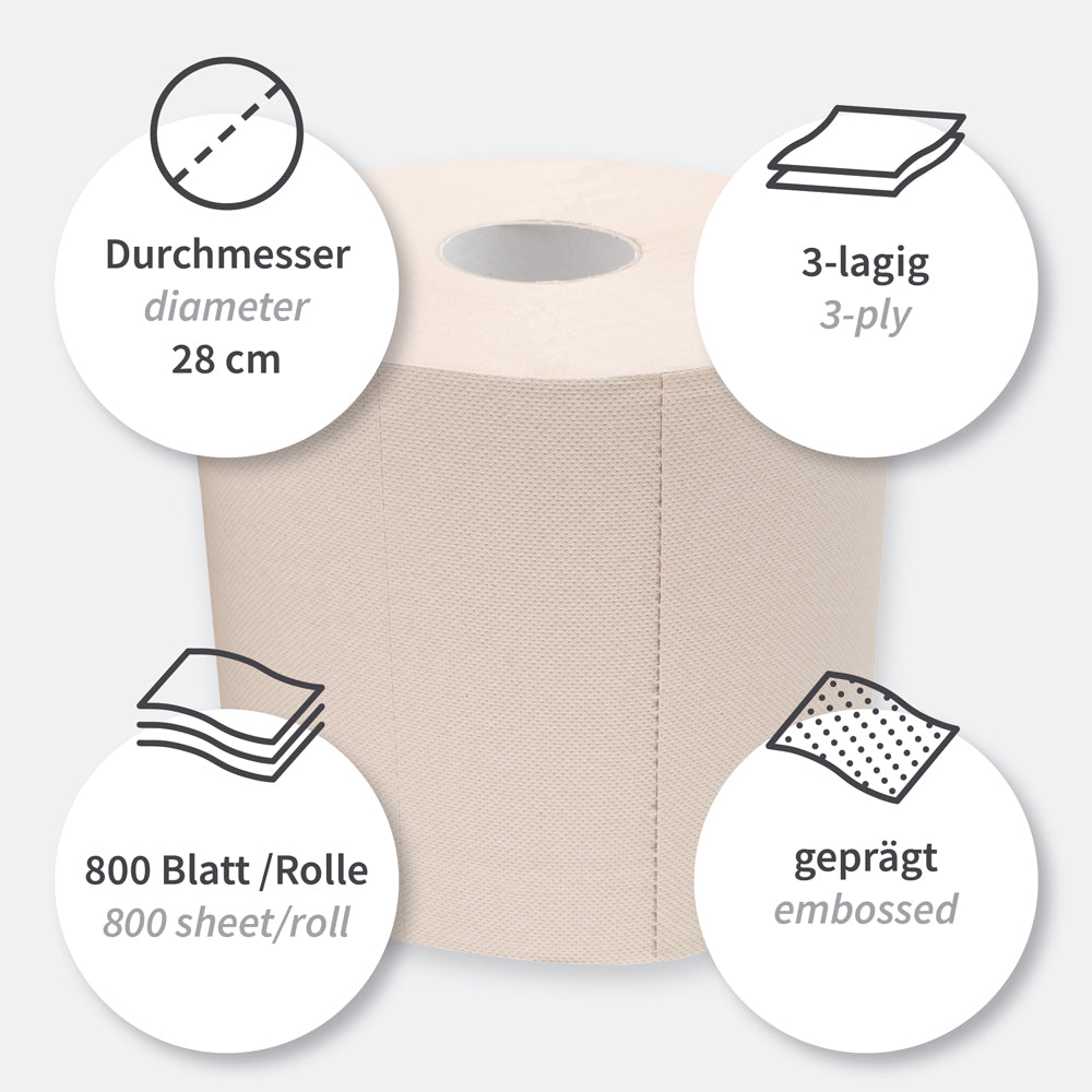 Bio Putzpapiere, 3-lagig | Recyclingpapier, FSC®-Recycled - natur