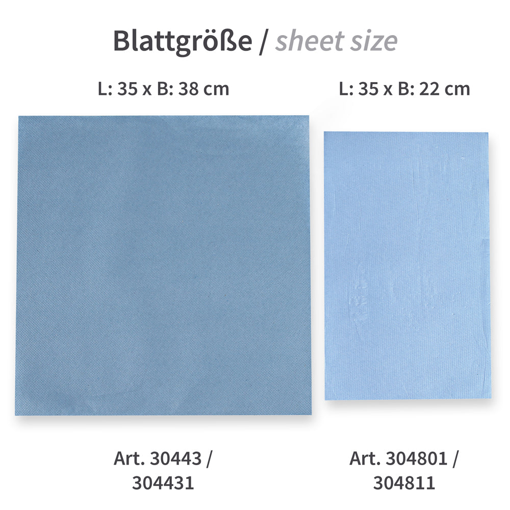 Putzpapiere, 3-lagig | Recyclingpapier - blau