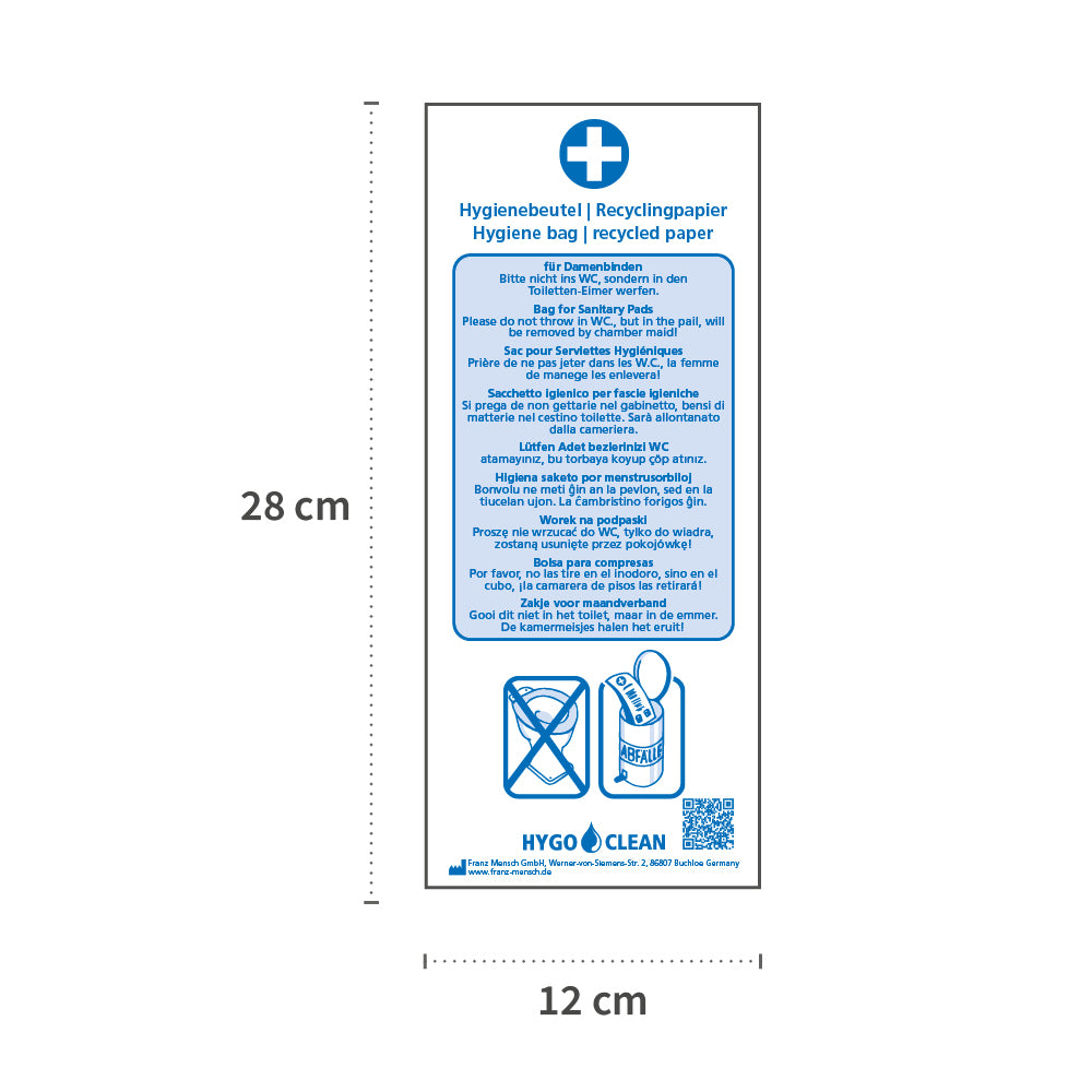 Hygienebeutel | Recyclingpapier - weiß