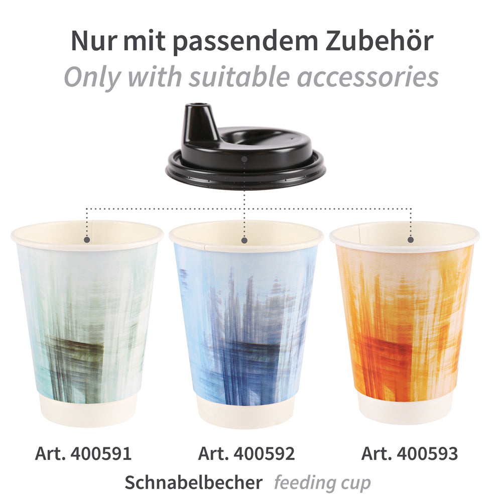 Schnabeldeckel für Schnabelbecher | PP - schwarz