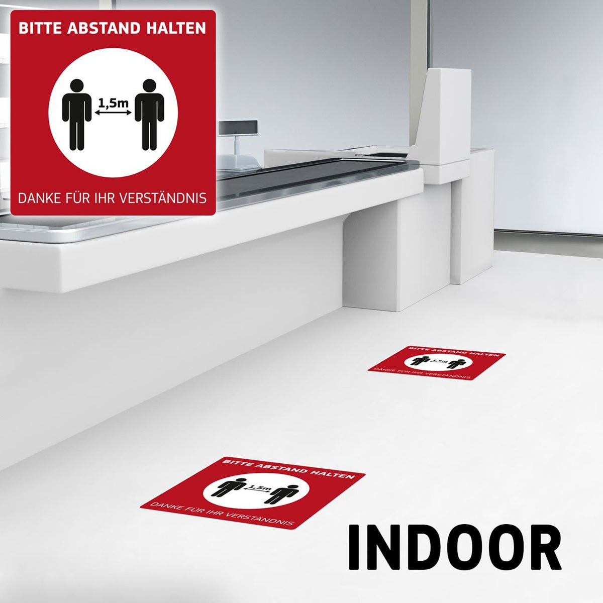 Fußbodenaufkleber Indoor