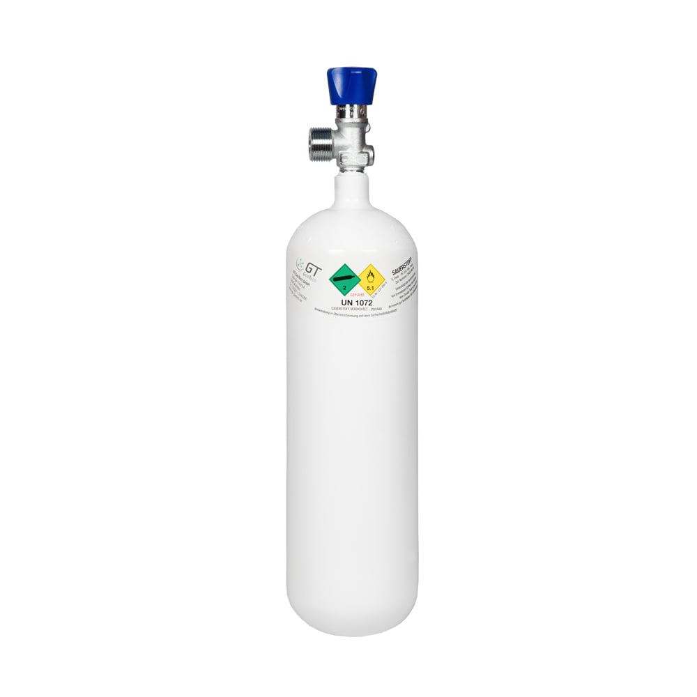 Sauerstoffflasche Leichtstahl, gefüllt
