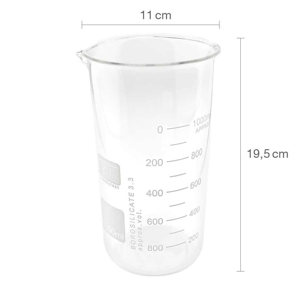 Teqler Becherglas hohe Form