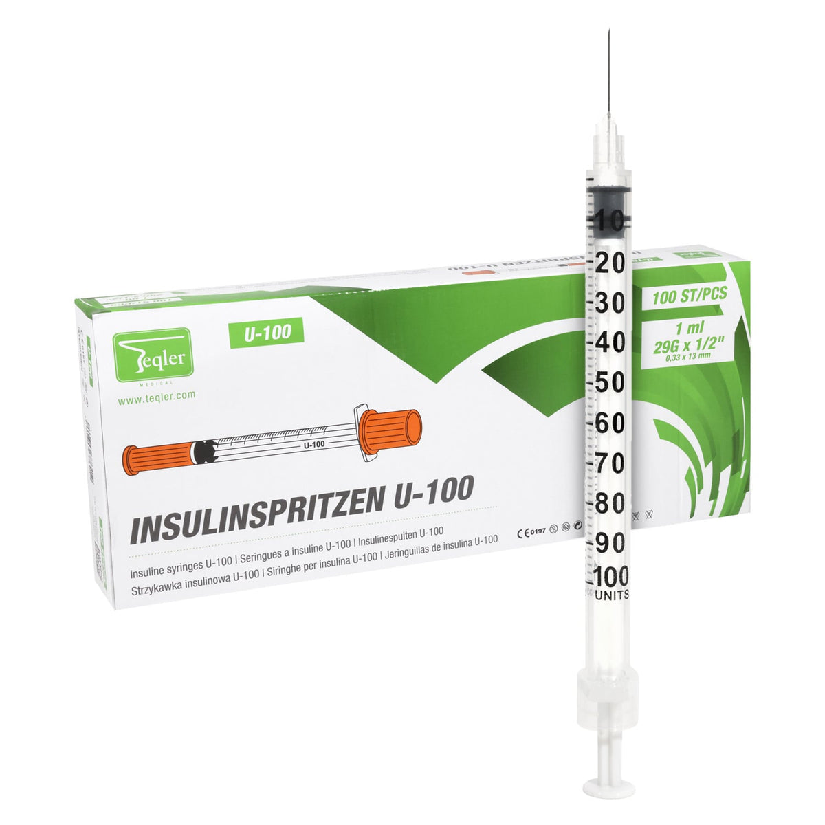 Teqler Insulinspritzen mit Kanüle