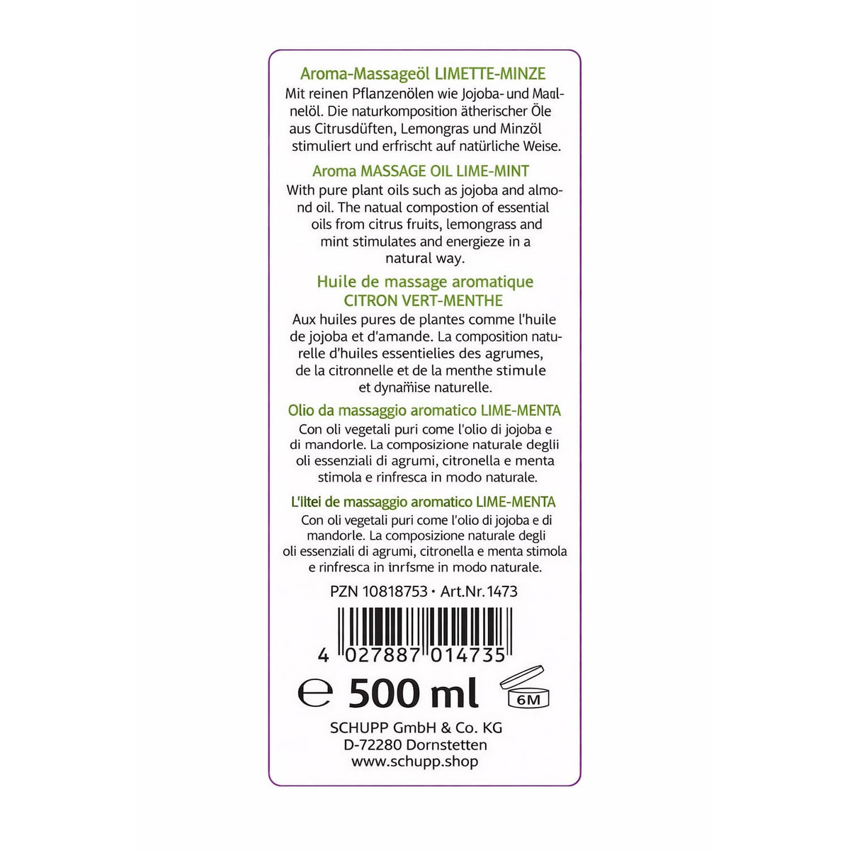 SCHUPP Aroma-Massage-Öl