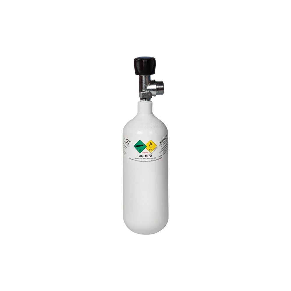Sauerstoffflasche Leichtstahl, gefüllt