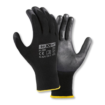 teXXor® Polyester-Strickhandschuhe 2404, PU beschichtet