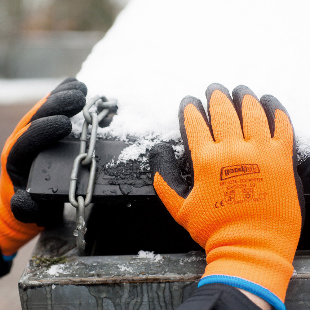 Goodjob® Eco Winter 0234, Kälteschutzhandschuhe - orange-schwarz