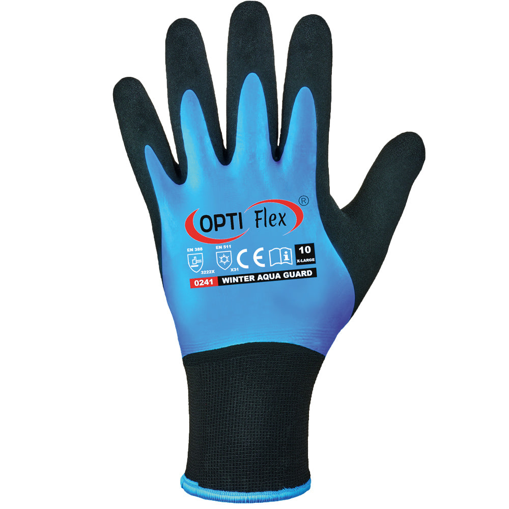 Opti Flex® Winter Aqua Guard 0241, Kälteschutzhandschuhe - blau-schwarz
