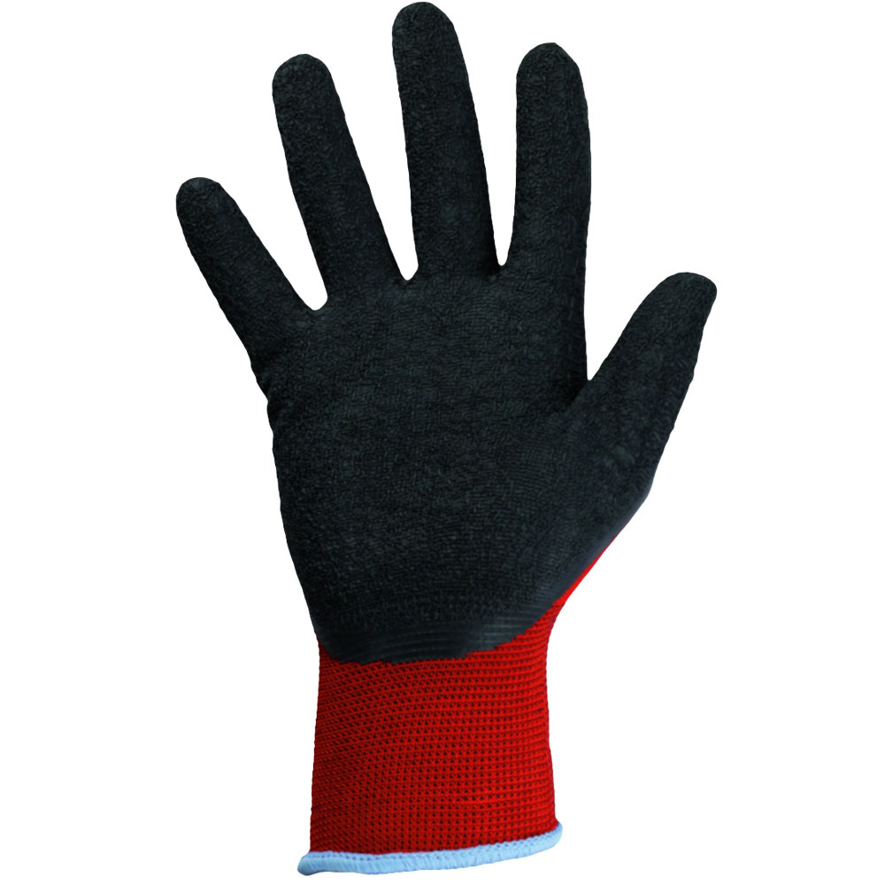 Goodjob® Black Grip 0519, Feinstrickhandschuhe - rot-schwarz