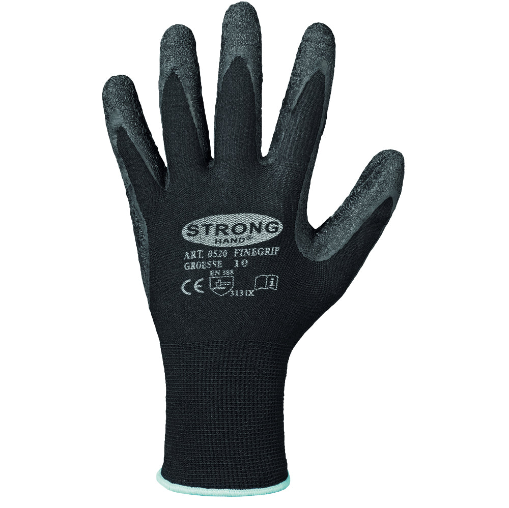 Stronghand® Finegrip 0520, Feinstrickhandschuhe - schwarz