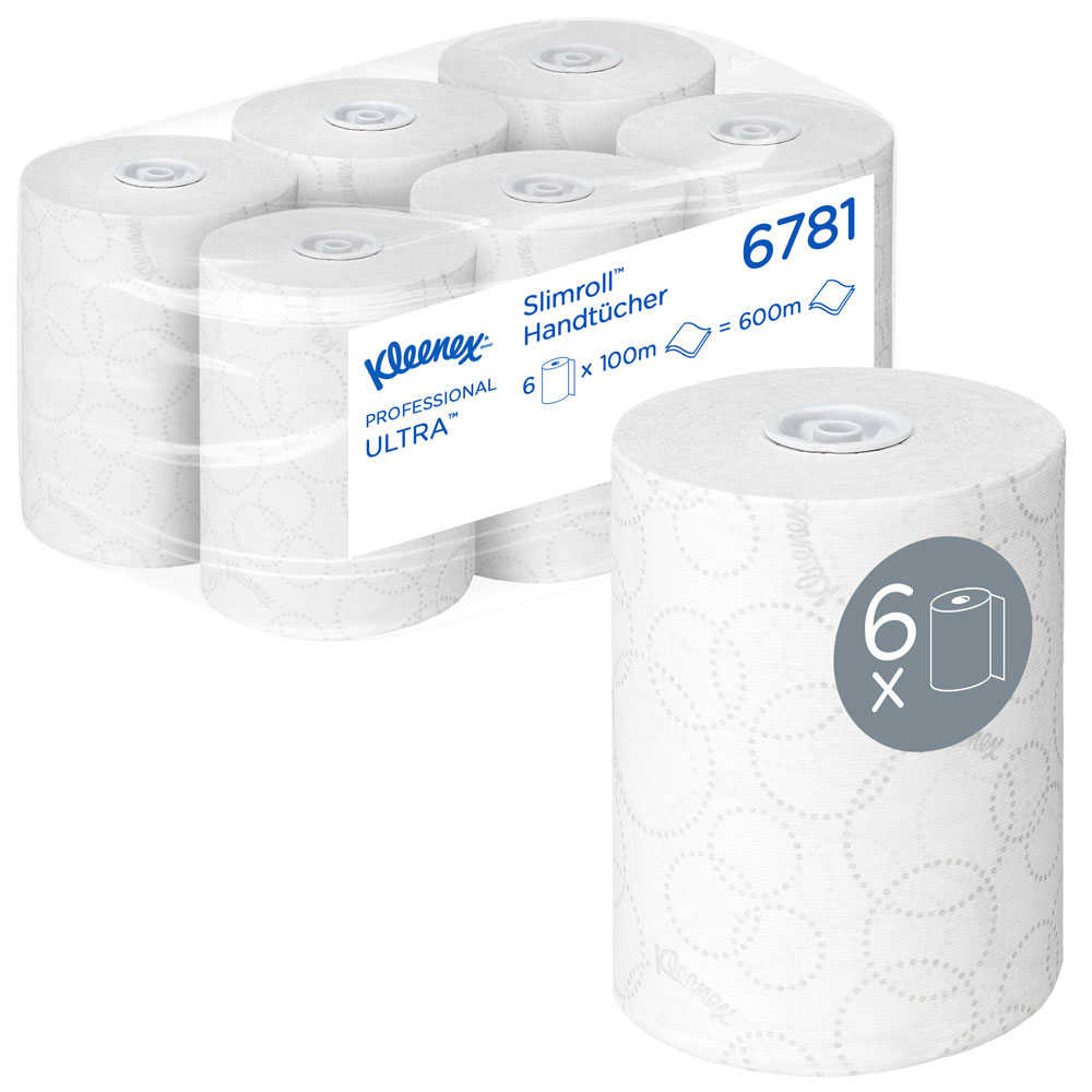 Kleenex® Ultra™ Slimroll™ Handtücher 6781, 2-lagig, Rolle - weiß