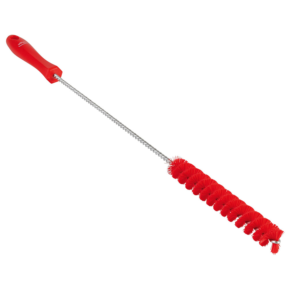 Vikan Rohrbürste mit Stiel, 20 mm, medium - rot
