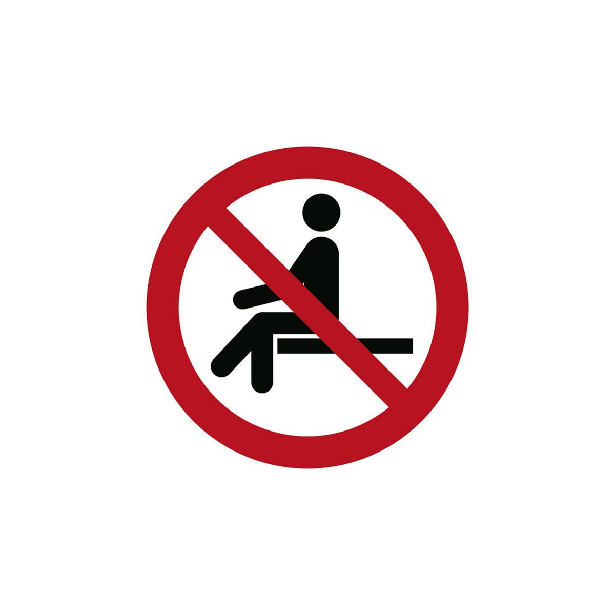Aufkleber Sitzen verboten/gestattet
