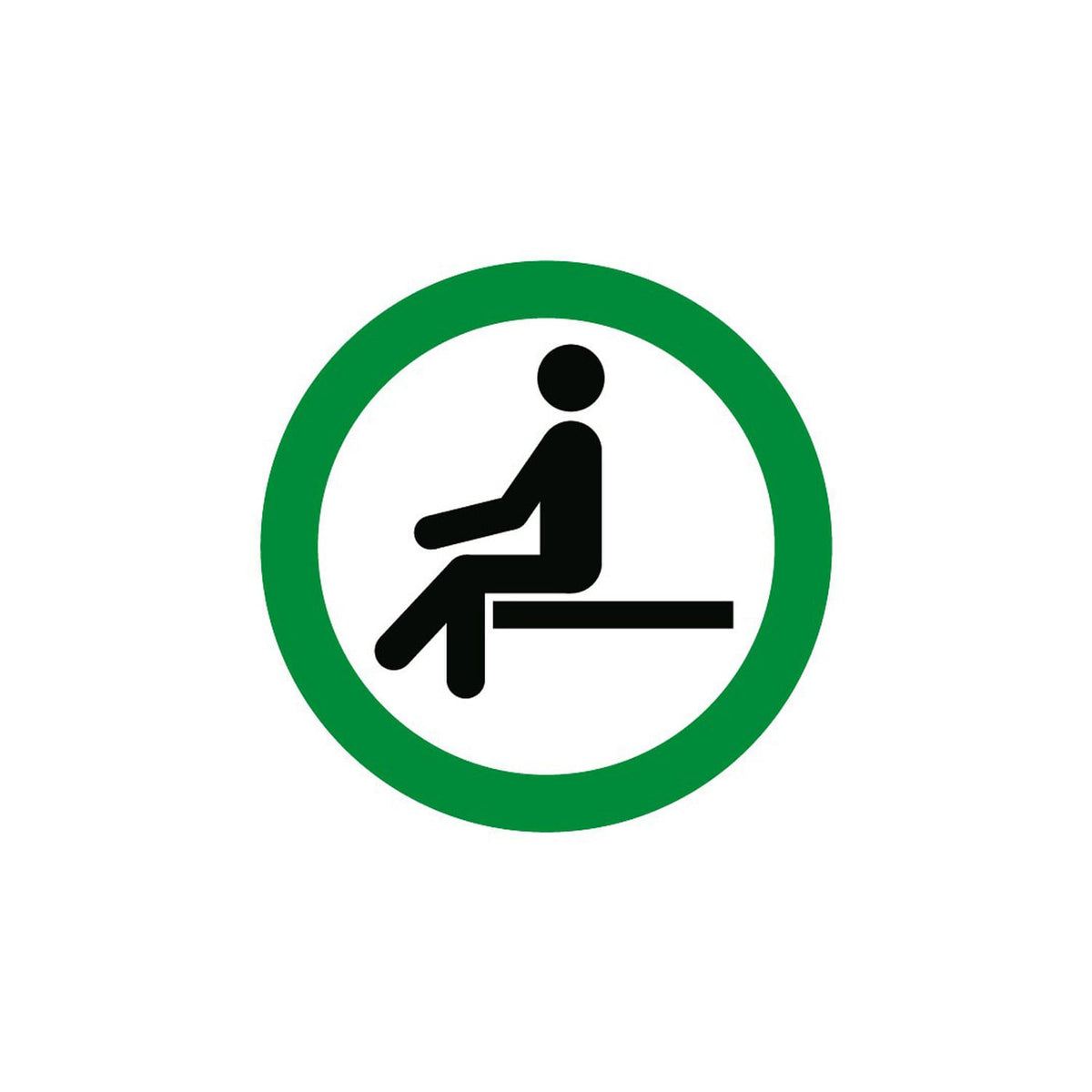 Aufkleber Sitzen verboten/gestattet