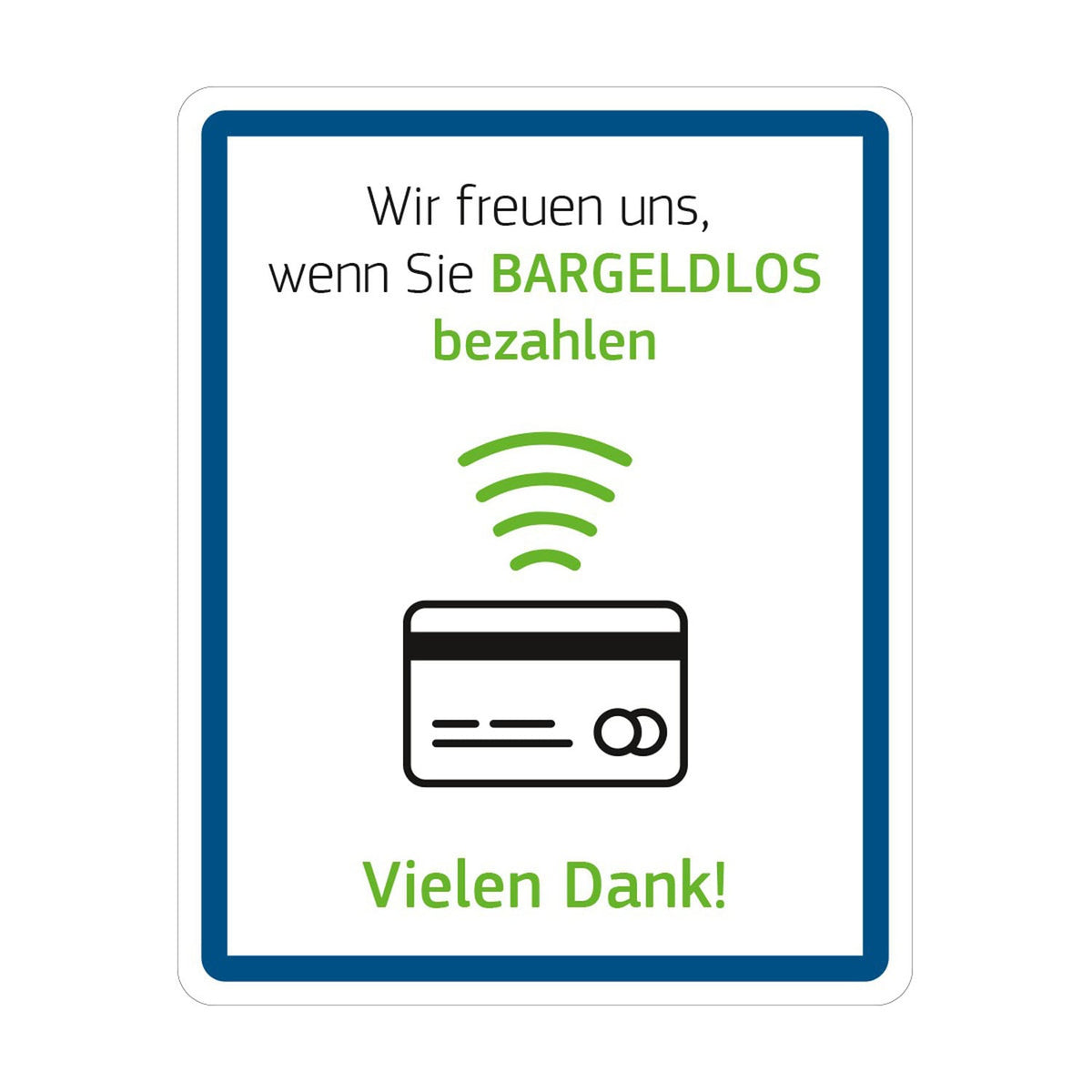 Hygiene Hinweis Bargeldlos zahlen