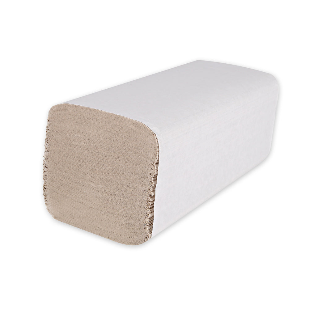 Bio Papierhandtücher, 2-lagig | Recyclingpapier, V-Falzung - natur