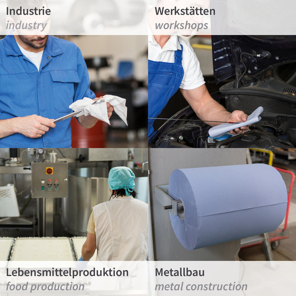 Putzpapiere, 3-lagig | Recyclingpapier - blau