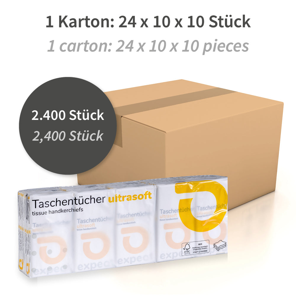 Taschentücher, 4-lagig | Zellulose, FSC®-Mix - weiß