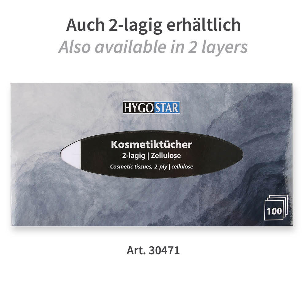 Kosmetiktücher, 3-lagig | Zellulose - weiß
