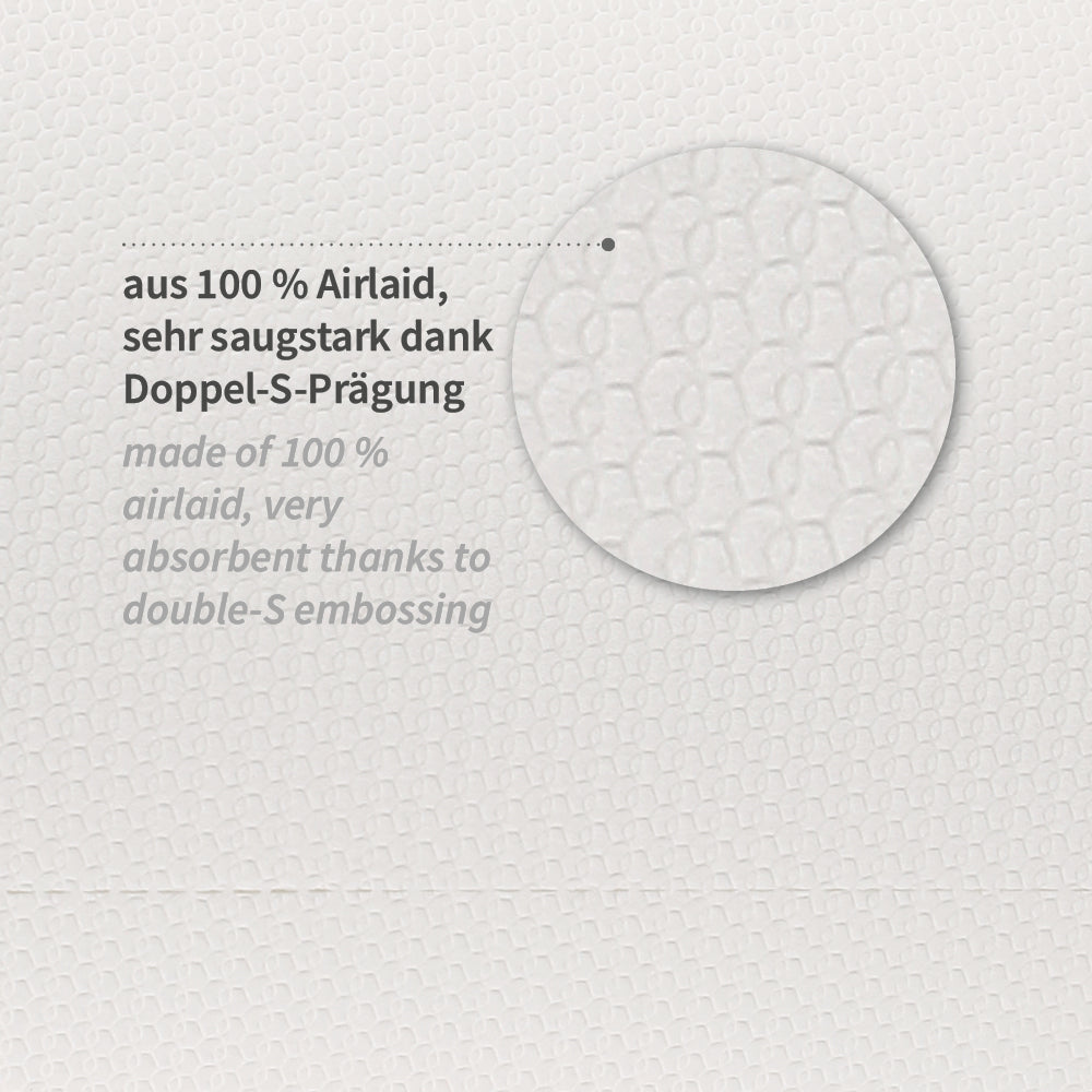 Wischtücher Premium | Airlaid, Rolle - weiß