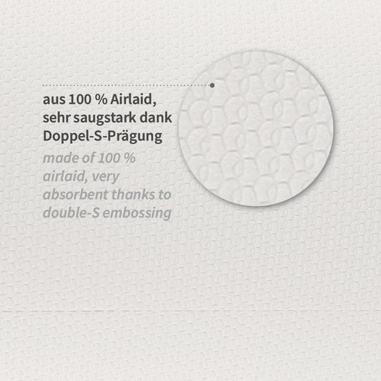 Wischtücher Premium | Airlaid, Rolle - weiß