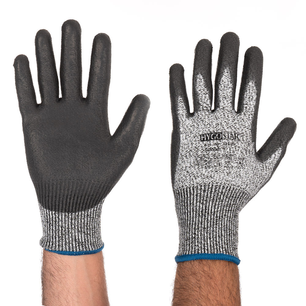 Schnittschutzhandschuhe Cut Safe | PU-Beschichtung - grau-schwarz
