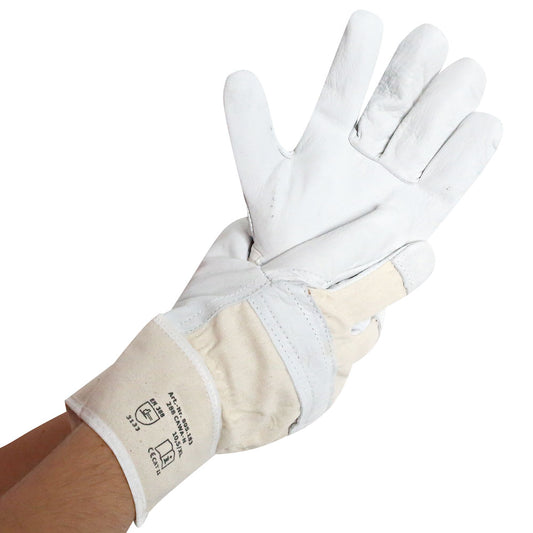 Arbeitshandschuhe Strong | Rindvollleder - natur-grau