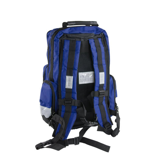 Notfallrucksack, gefüllt mit Markenartikeln