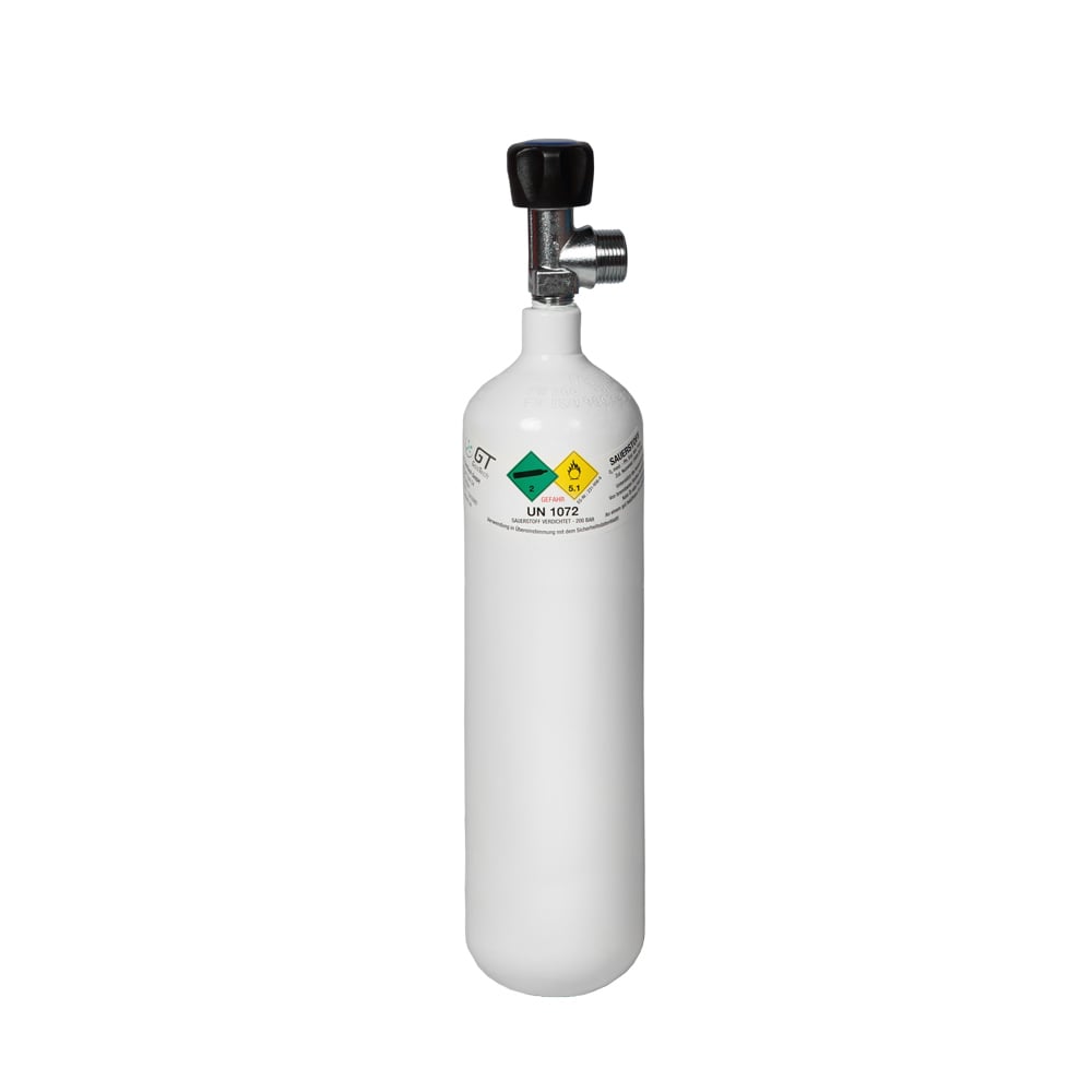 Sauerstoffflasche Leichtstahl, gefüllt