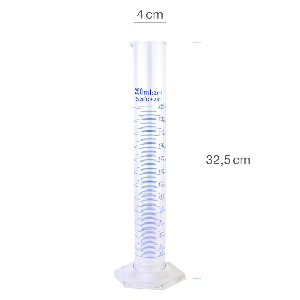 Teqler Messzylinder aus Glas