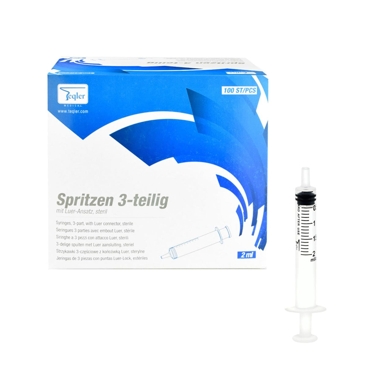 Teqler Einmalspritze, 3-teilig