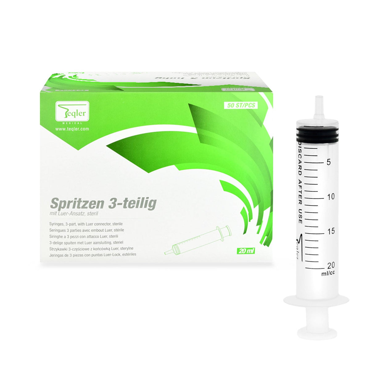 Teqler Einmalspritze, 3-teilig