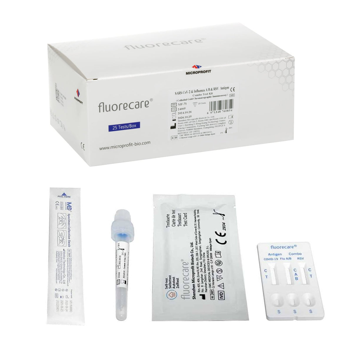 fluorecare® Kombi-Test (Covid-19, FLU A&B, RSV)