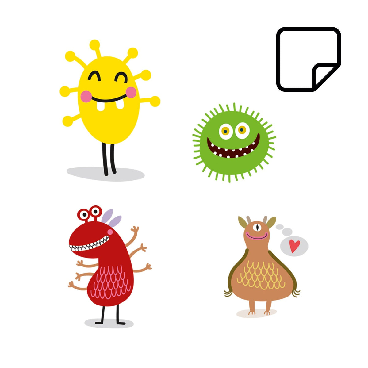 Piktogramme im Monster-Design
