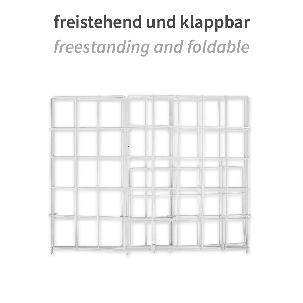 Gitterkorb für Müllsäcke, 60 l | Metall - weiß