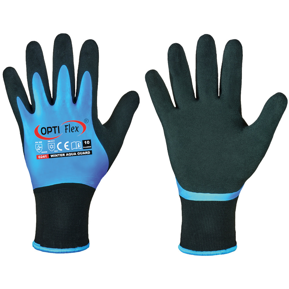 Opti Flex® Winter Aqua Guard 0241, Kälteschutzhandschuhe - blau-schwarz