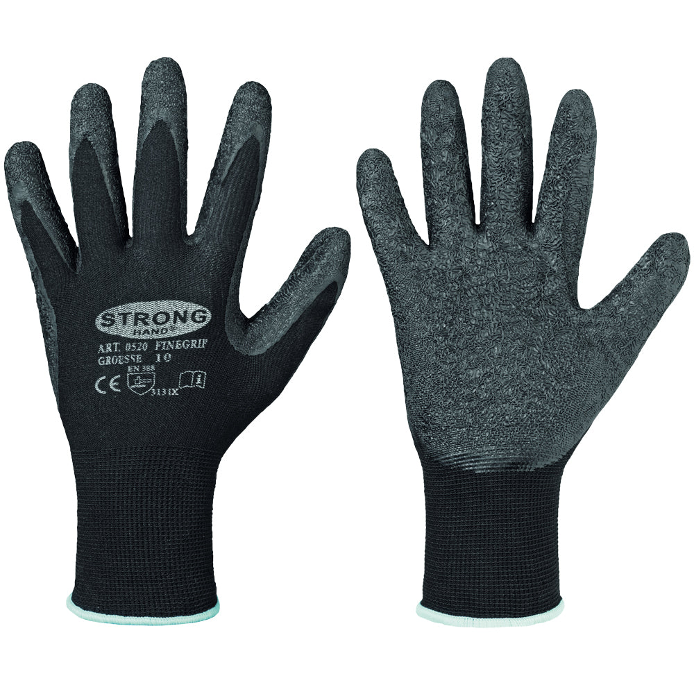 Stronghand® Finegrip 0520, Feinstrickhandschuhe - schwarz