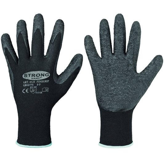Stronghand® Finegrip 0520, Feinstrickhandschuhe - schwarz