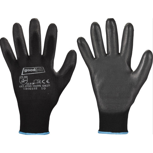 Goodjob® Dark Grip 0703, Feinstrickhandschuhe - schwarz