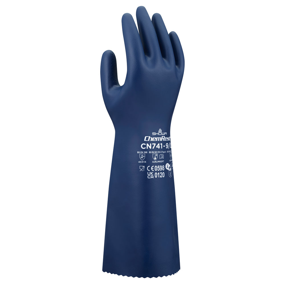 SHOWA CN741, Chemikalienschutzhandschuhe - dunkelblau