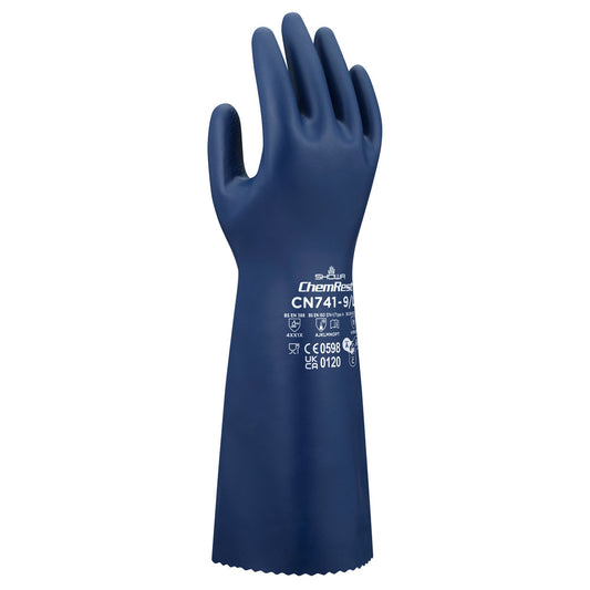 SHOWA CN741, Chemikalienschutzhandschuhe - dunkelblau